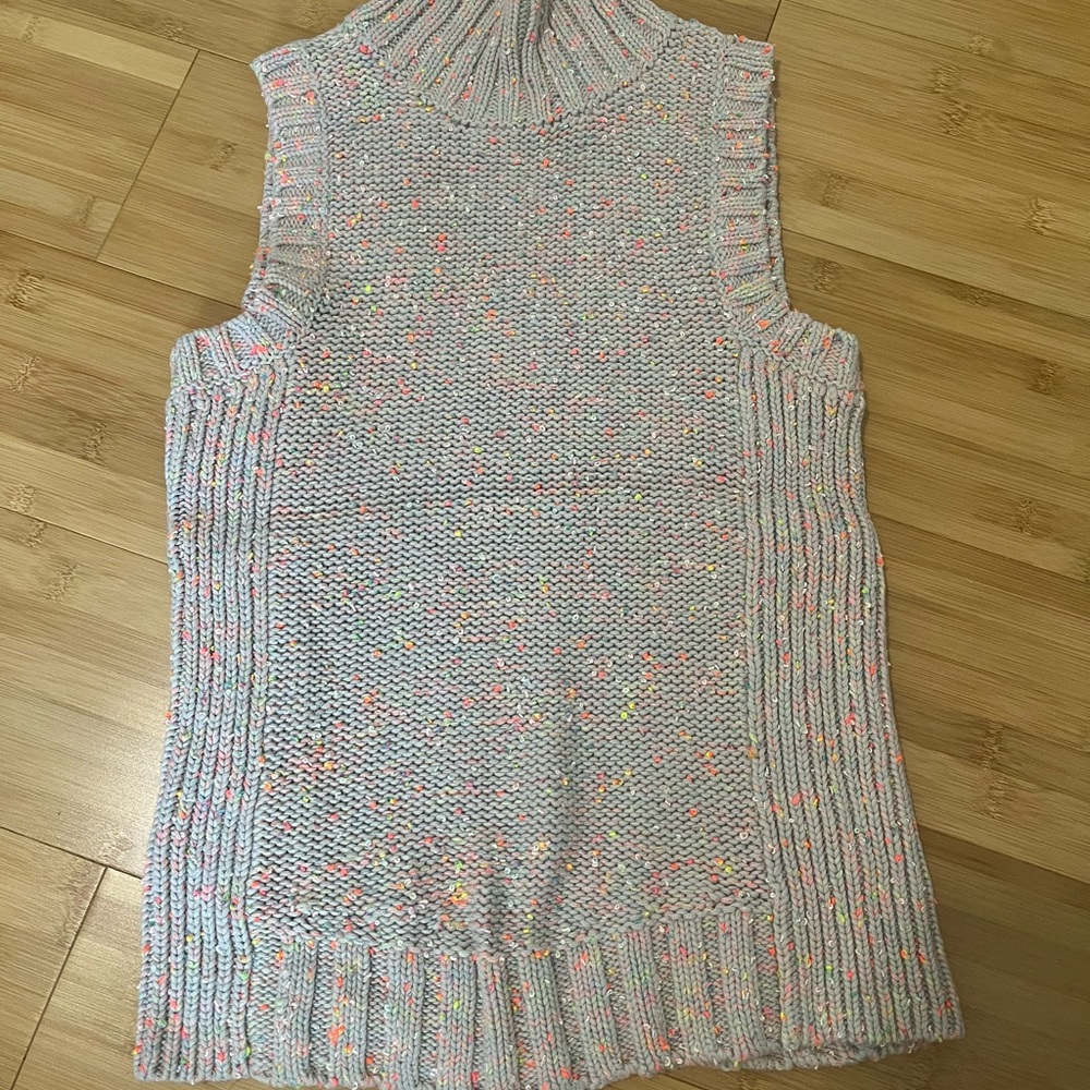 Multicolor Knit Sleeveless Sweater